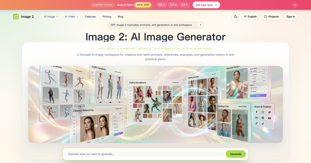 GPT Image 2 Image Generator - GPT Image 2 Online on Image2.to