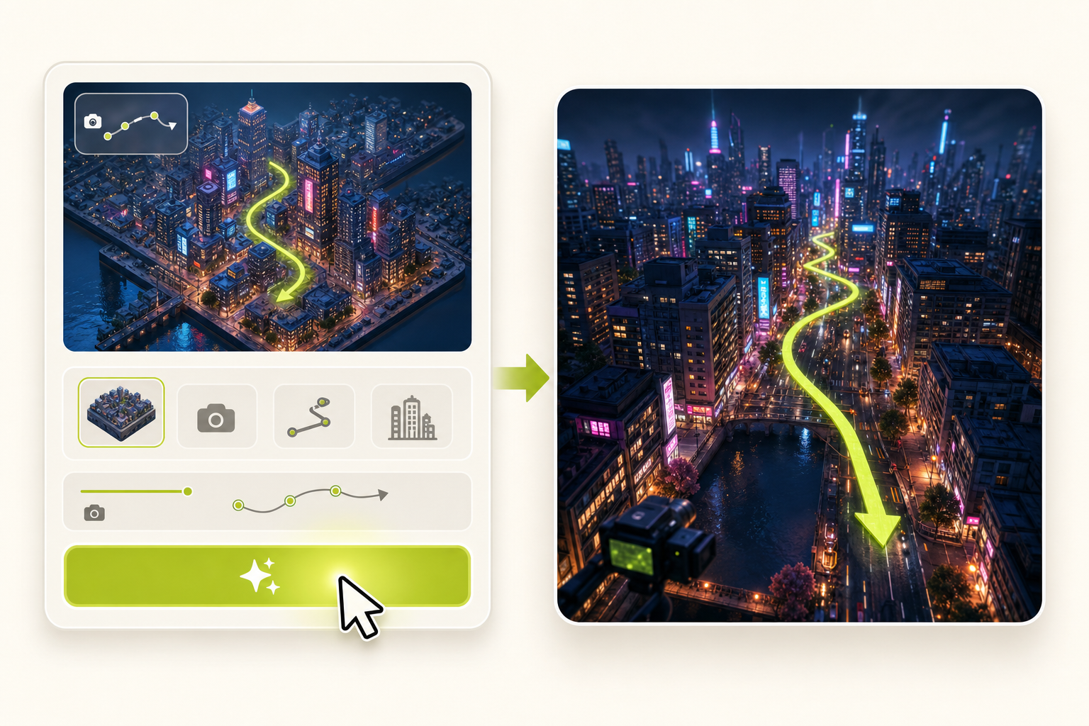 Generate the final CG city tour photo