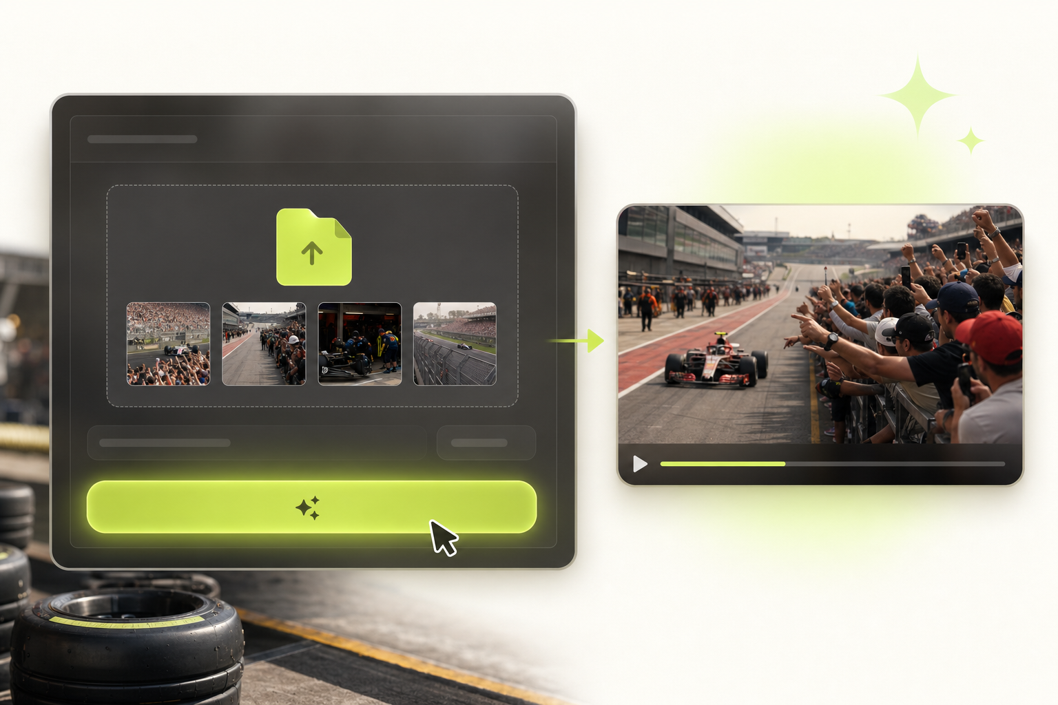 Generate the final F1 fan cam video