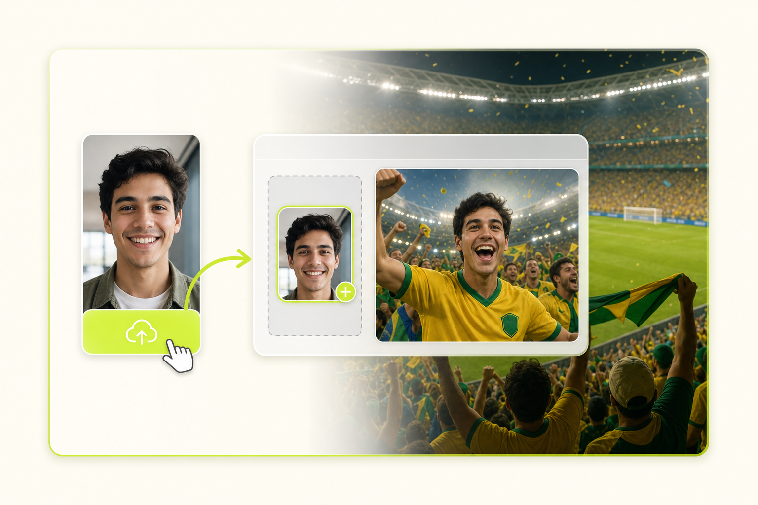 Upload a face for a World Cup fan cam photo