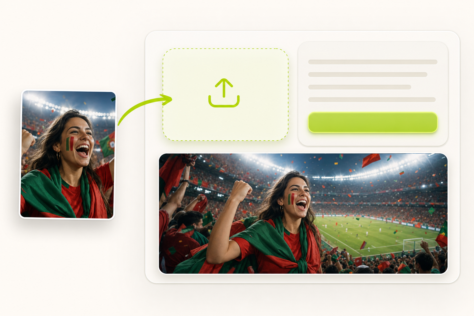 Upload a photo for a World Cup fan cam photo