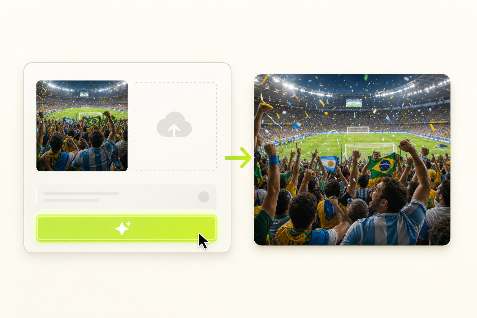 Generate the final World Cup fan cam photo
